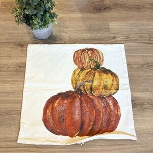 Pottery Barn Linen Pumpkin Harvest Fall Pillow Cover